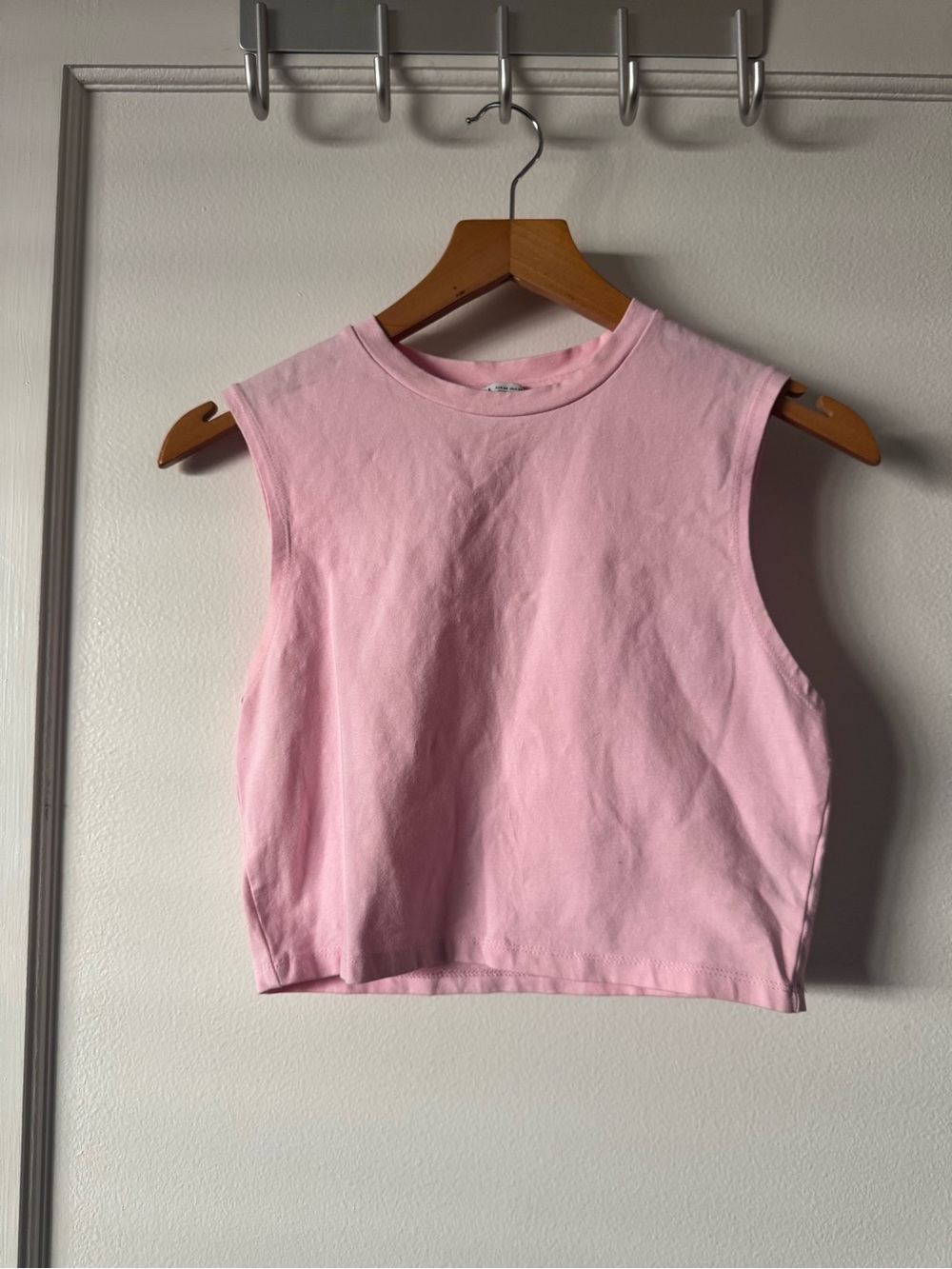 Zara Sleeveless Crop Tank Top - Pink